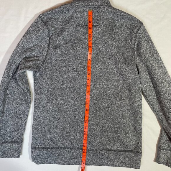 Sonoma Mens Size S Knit Fleece Full Zip Jacket Marled Gray Mock Neck Pockets - Picture 5 of 11